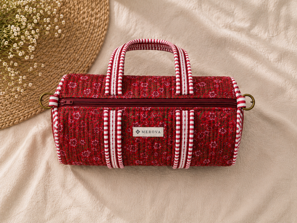 Crimson Blossom Mini Duffle