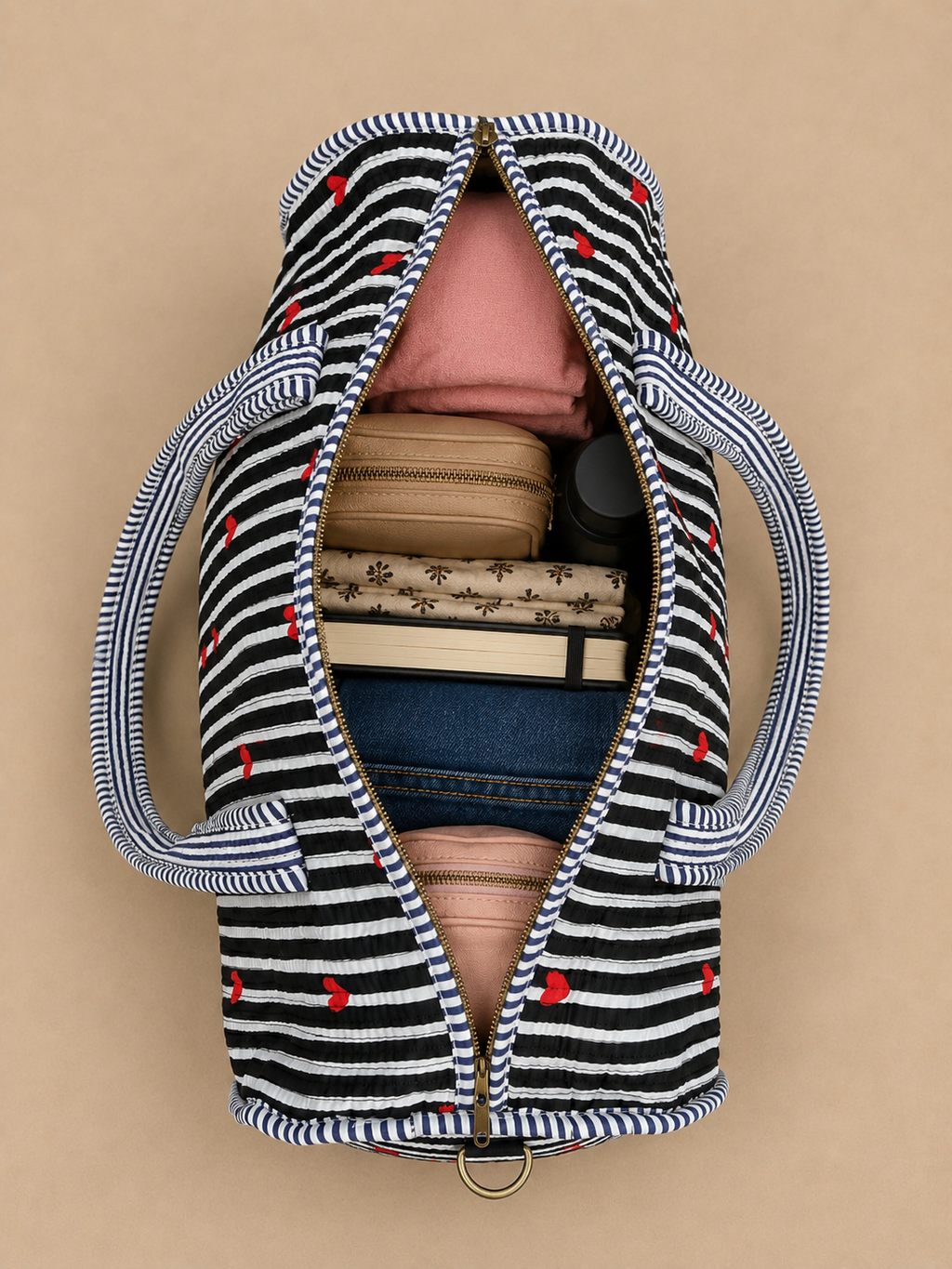 Sweetheart Stripes Duffle