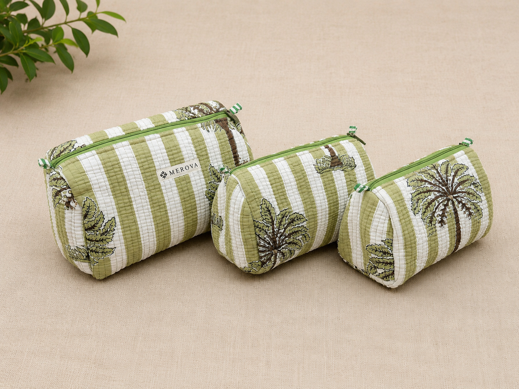 Olive Grove Toiletry Pouches (Set of 3)