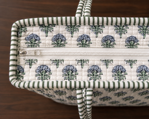 Bluebell Meadow Tote (Small with Zipper)