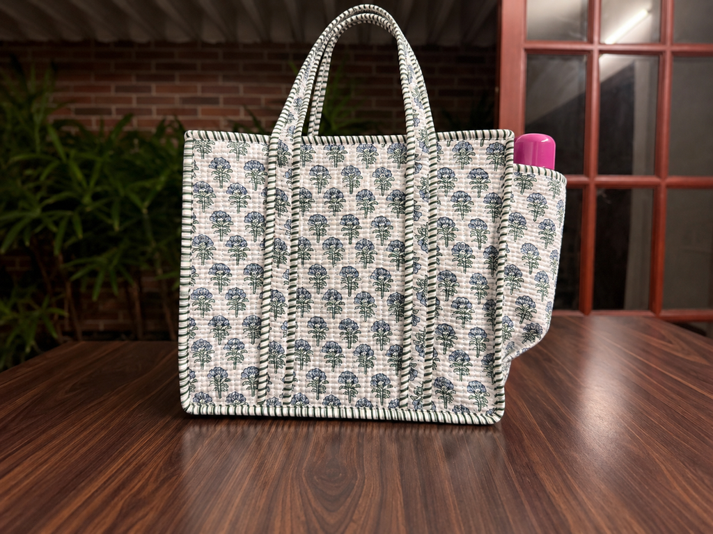 Bluebell Meadow Tote (Small with Zipper)