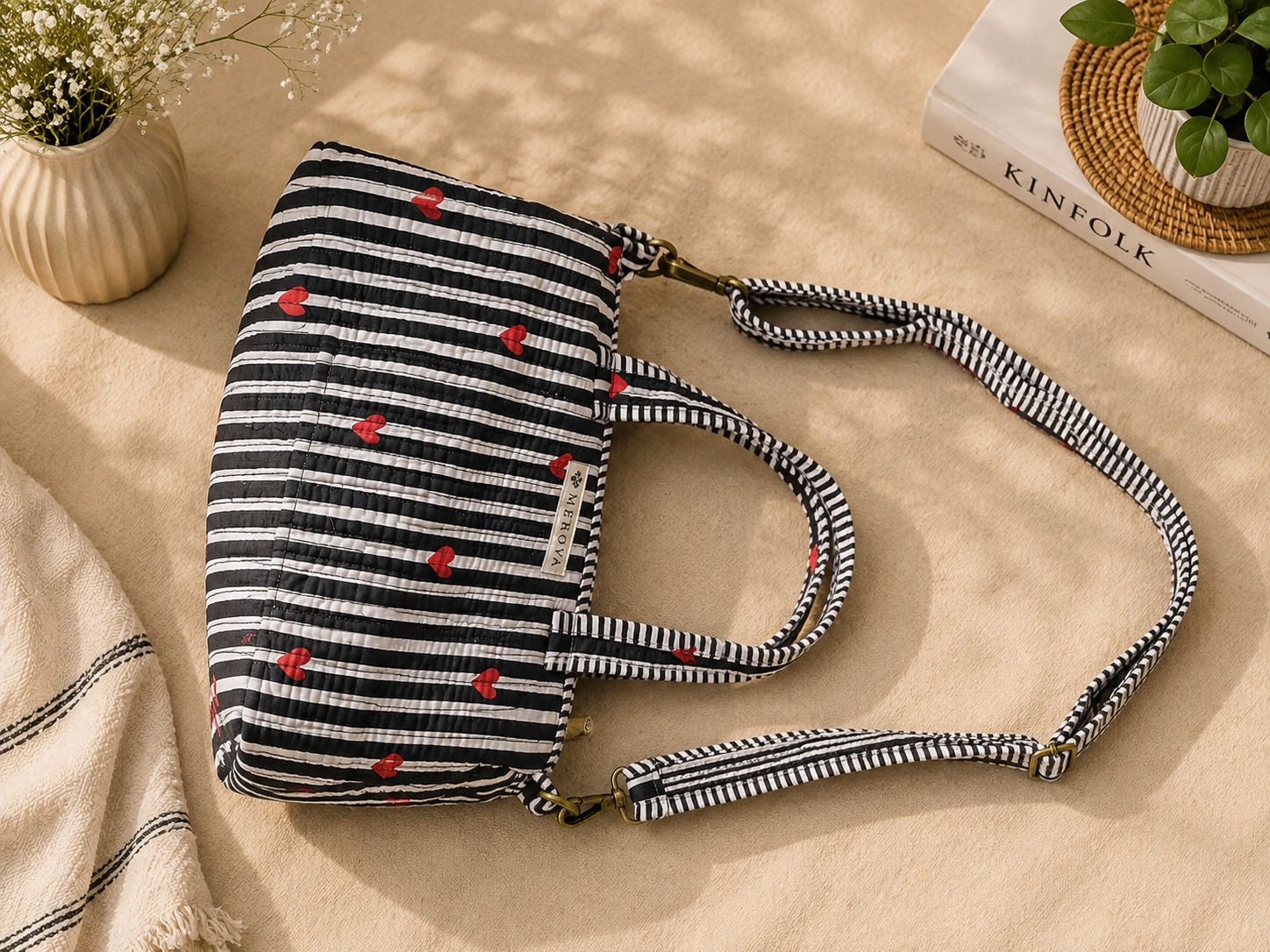 Sweetheart Stripes Mini Duffle