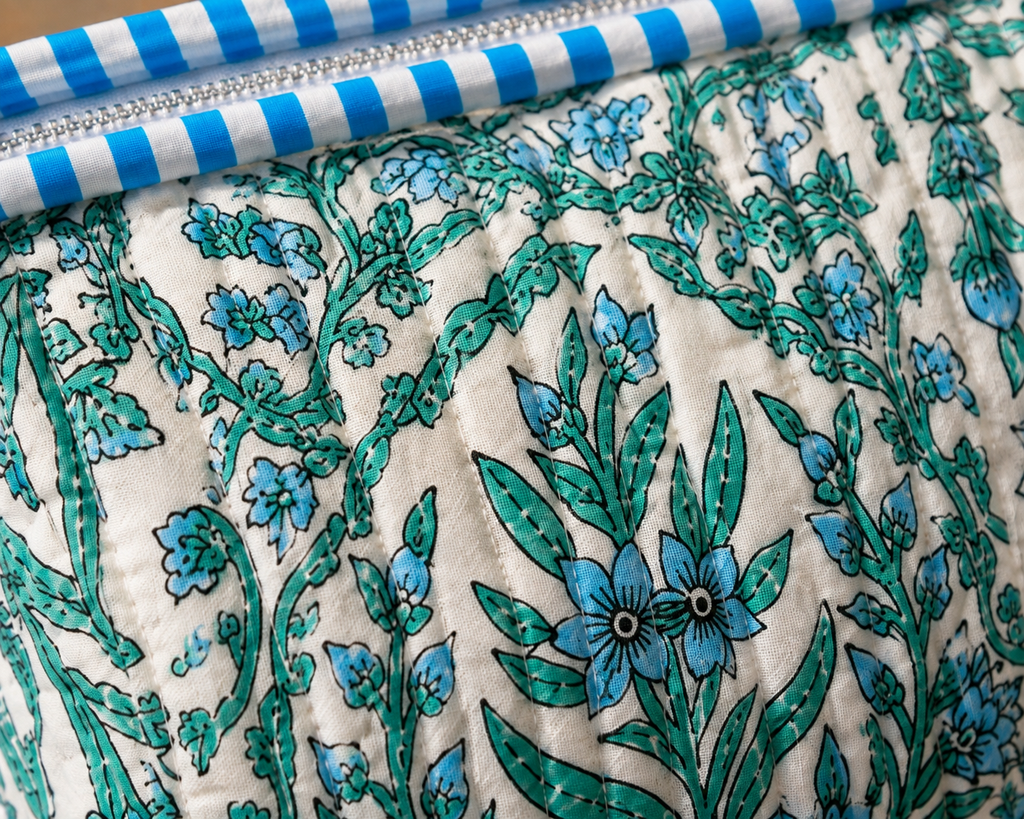Sage Blossom Toiletry Pouches (Set of 3)