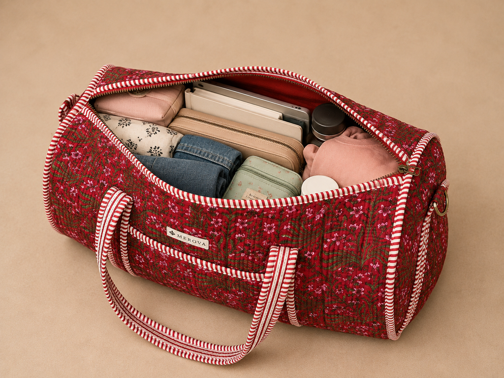 Crimson Bloom Duffle