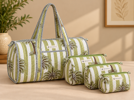 Olive Grove Duffle & Pouch Set