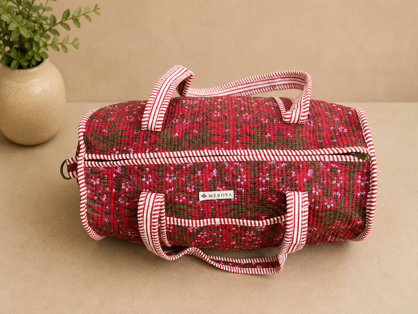 Crimson Bloom Duffle