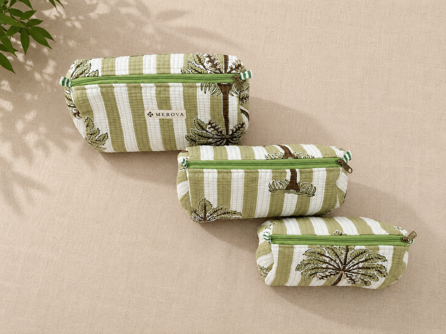 Olive Grove Toiletry Pouches (Set of 3)